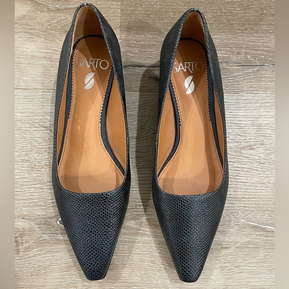 Franco Sarto Modena Heeled Mule Greeb Tectured Women’s Shoes - Picture 7 of 10